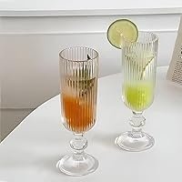 Clear Vintage Wine Glass